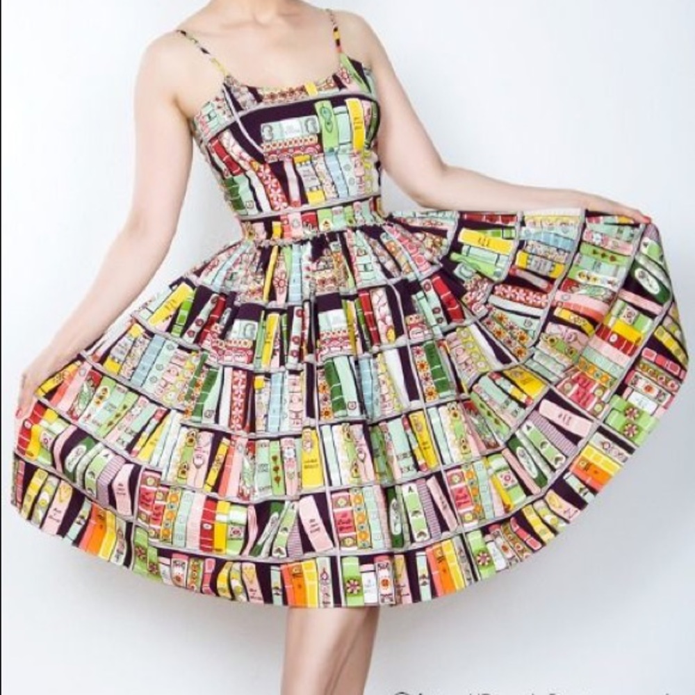 Bernie Dexter Book Print Dress